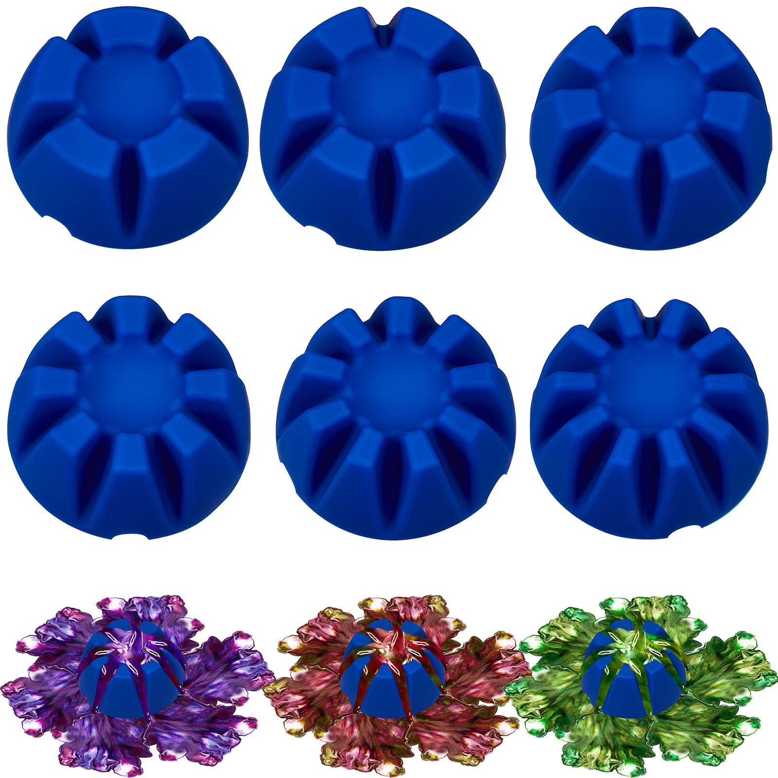 6 Pieces Flower Pour Cup for Paint Pouring 6 Count (Pack of 1), Blue
