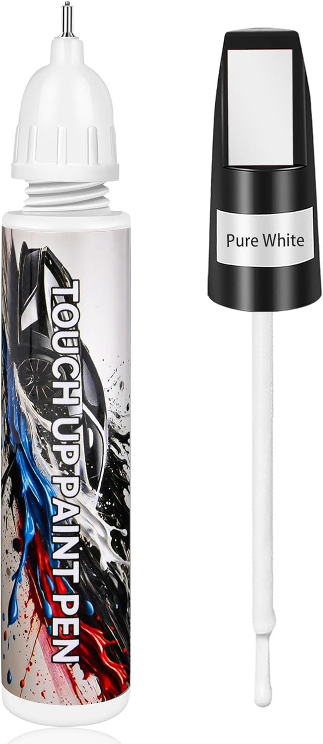 Touch Up Paint for Cars, White 0.4 Fl Oz (Pack of 1), Universal Pure