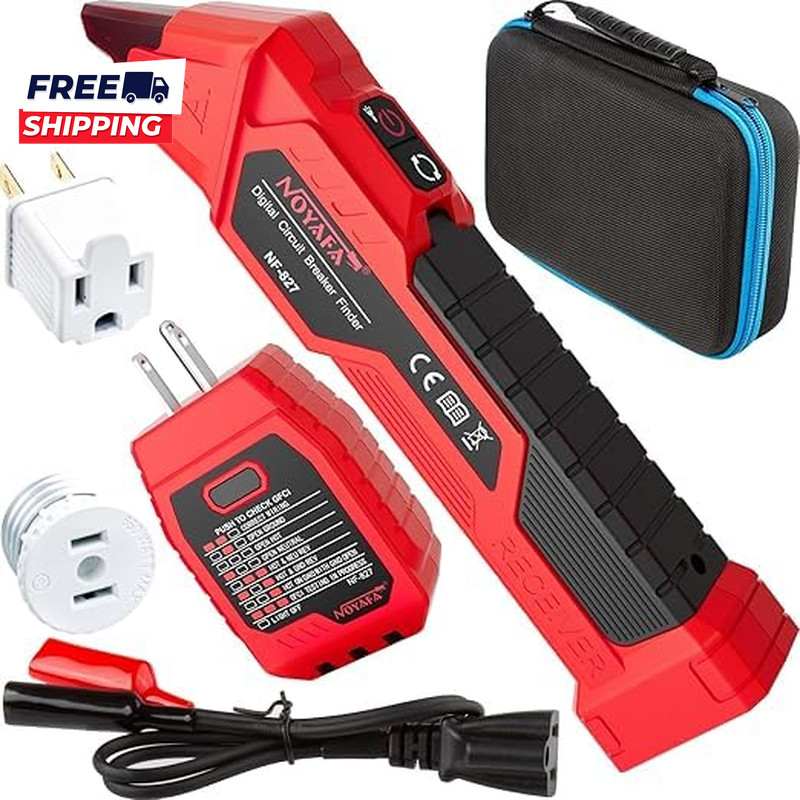 NF-827 Circuit Breaker Finder Tool with 3 Accessories &GFCI Outlet Tester
