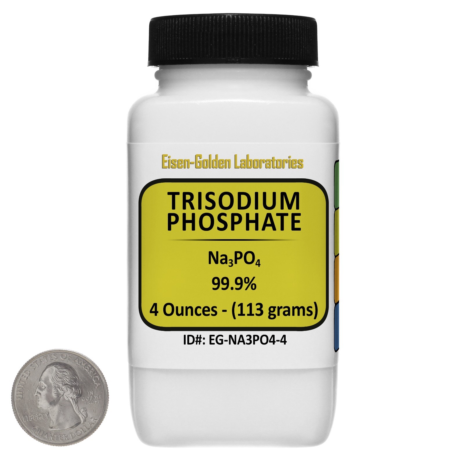 Trisodium Phosphate [Na3O4P] 99.9% ACS Grade Crystals 4 Oz in a Bottle USA