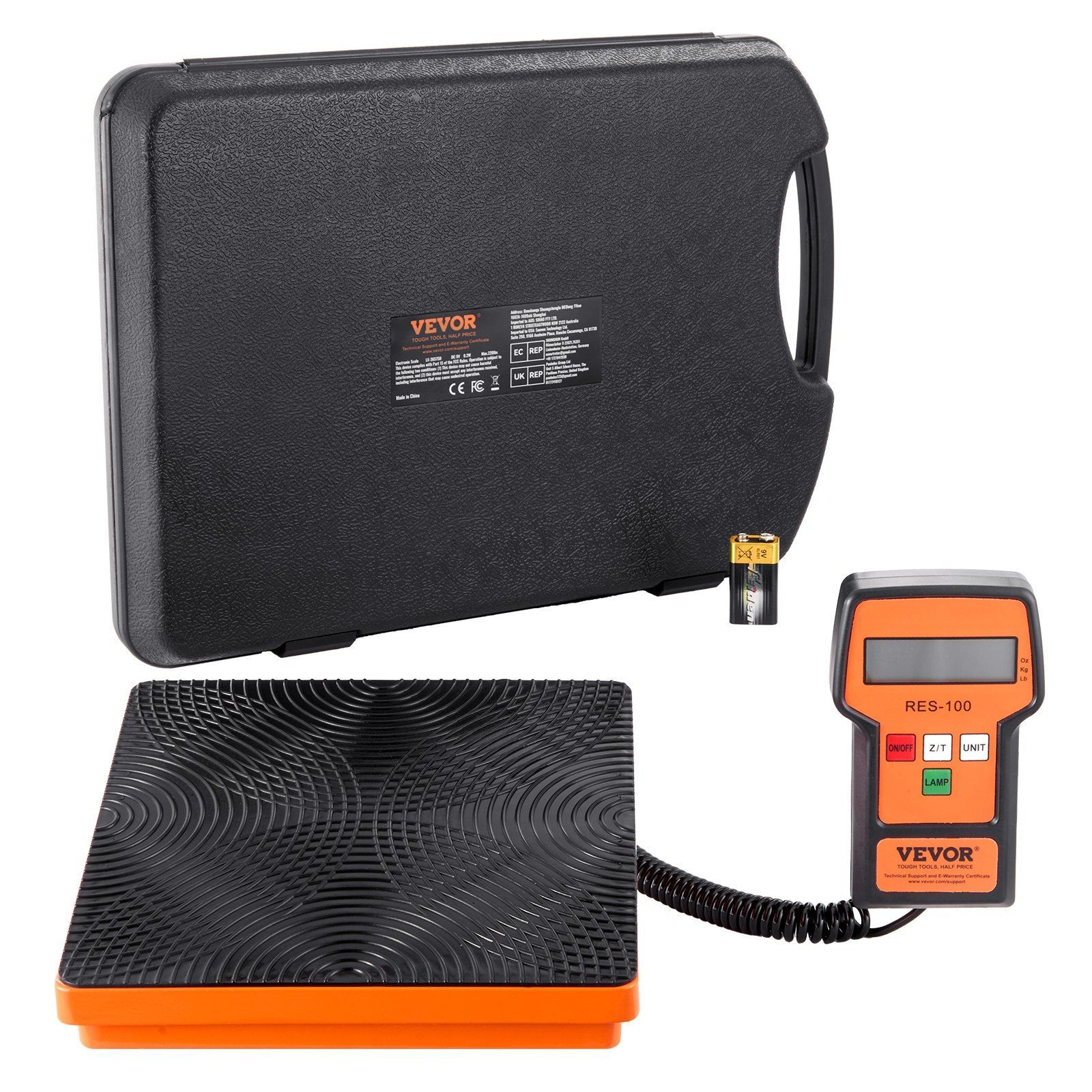 Refrigerant Scale 110LBS Charging Recovery Freon Scale w/Wired Remote Control