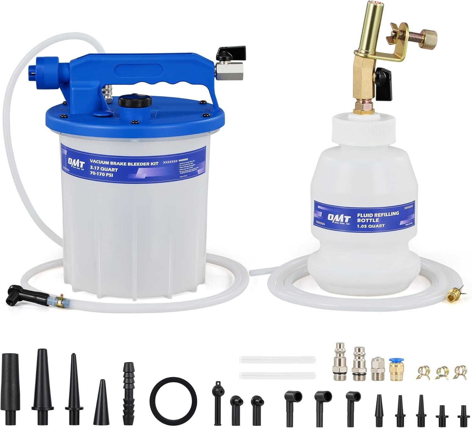 3L Vacuum Brake Bleeder Kit, Pneumatic Brake Fluid Bleeder Kit with 3.2 qt Brake