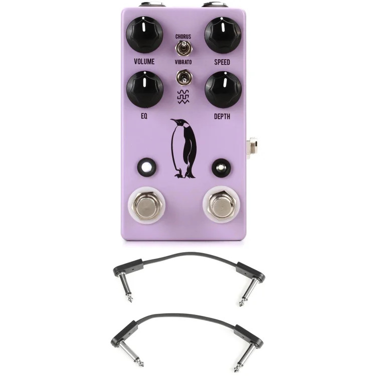 JHS Emperor V2 Chorus / Vibrato Pedal with EBS Patch Cables