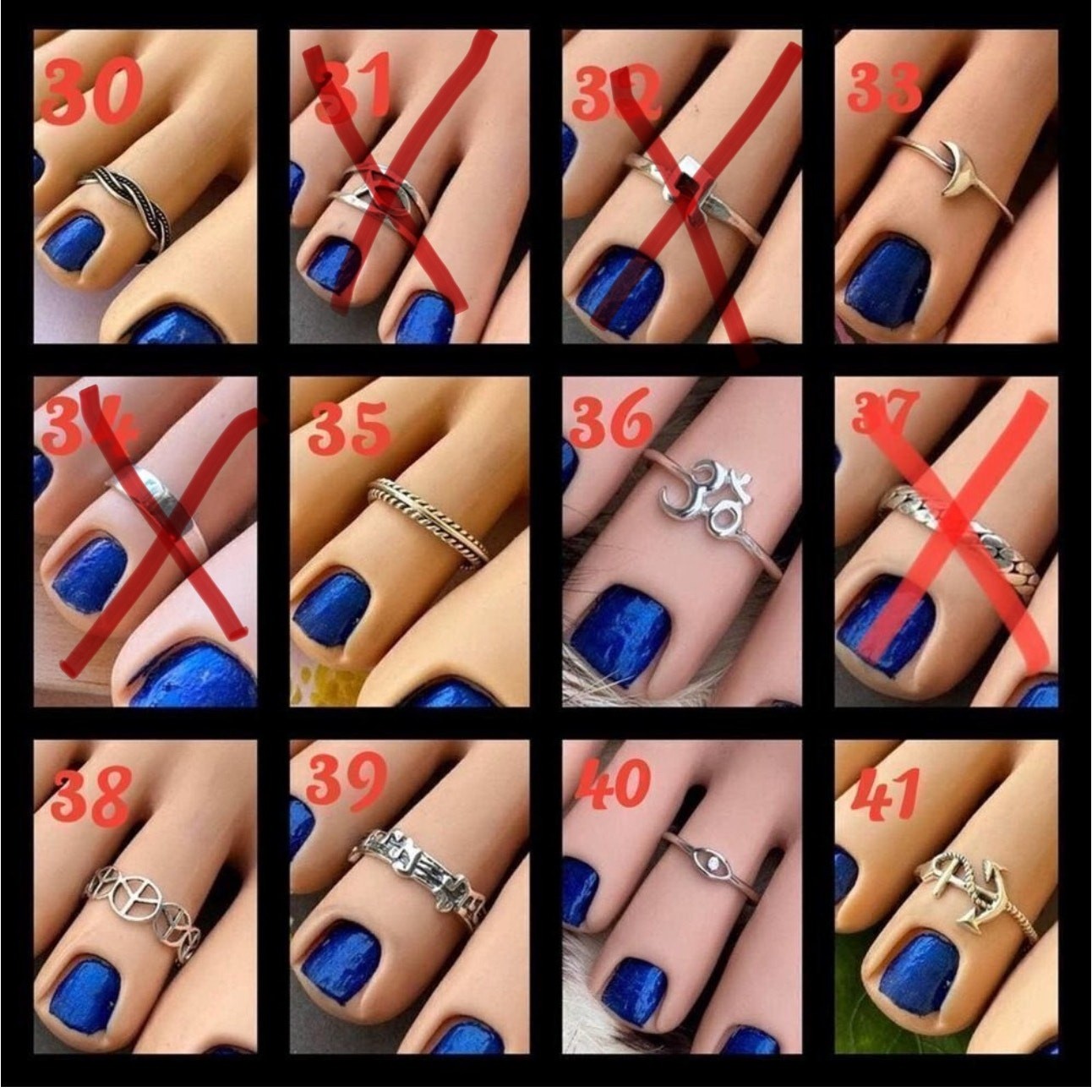 STERLING SILVER TOE RINGS 2 FOR $30.00