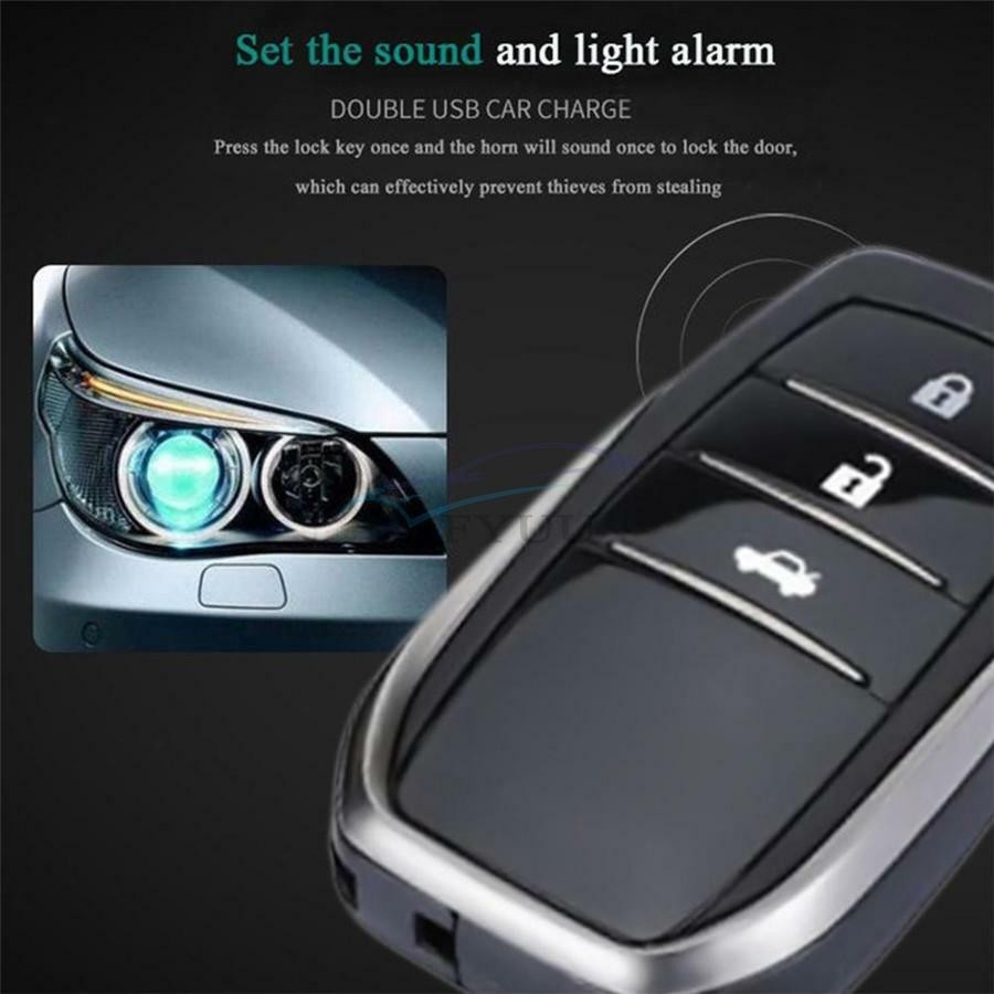 12V Car Keyless Entry System Engine Start Alarm System Remote One-button Start