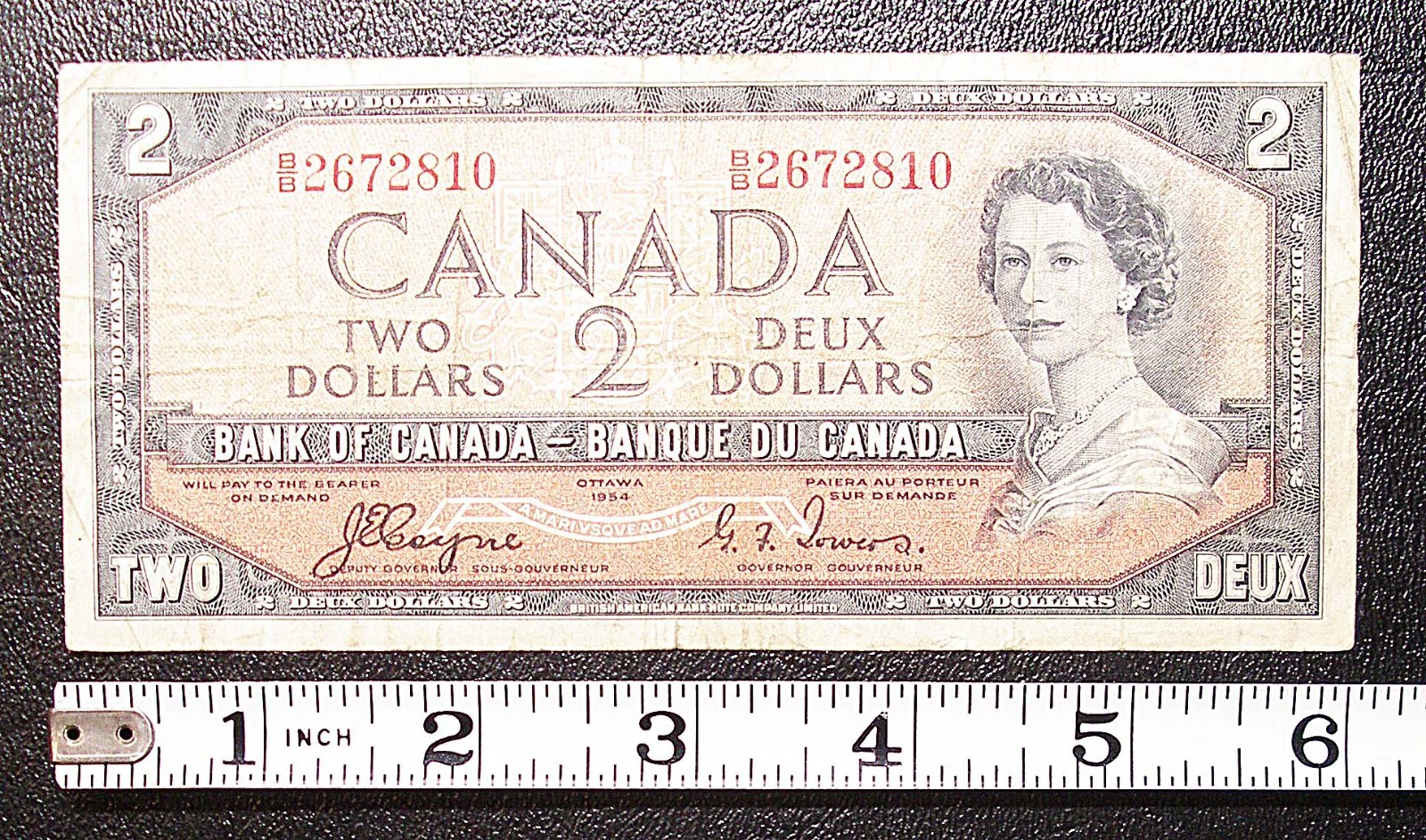 1954 Canada $2 Devil's Face banknote P-67a #18716