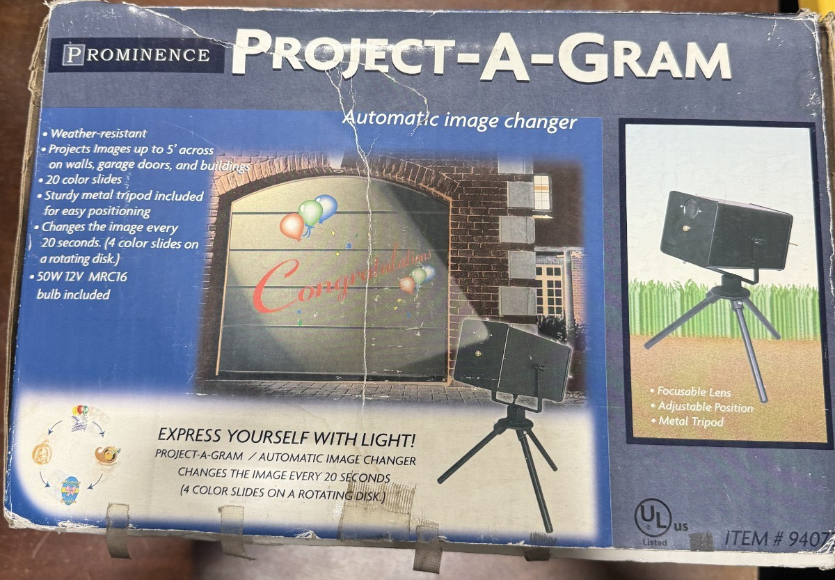 OUTDOOR PROJECTOR  PROJECT-A-GRAM Automatic Image Changer Weather Resistant