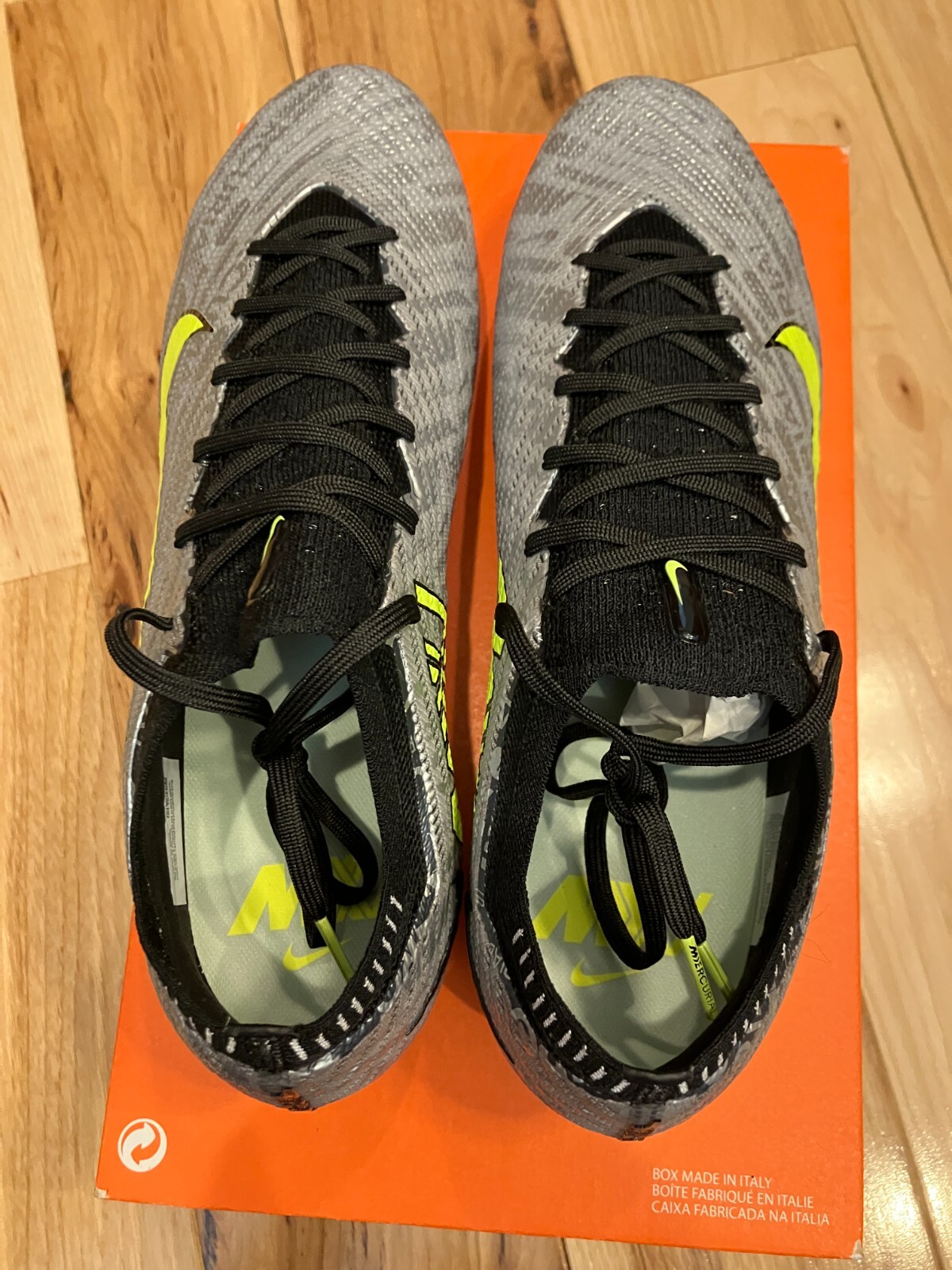 Nike Zoom Vapor 15 Elite XXV FG P Metallic Silver Volt Black FJ2967 060 Size 7