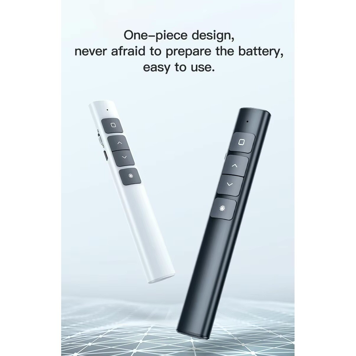 2.4 GHz Wireless Presenter with Red Pointer RF Remote Control Rechargeable Black