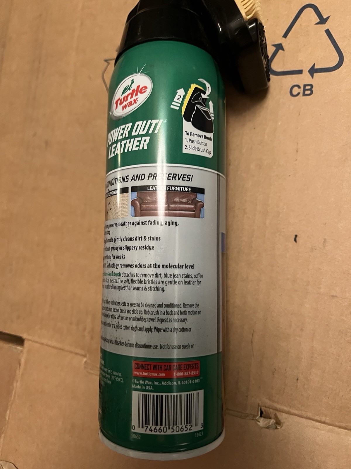 Turtle Wax Power Out Leather Cleaner & Conditioner with Brush