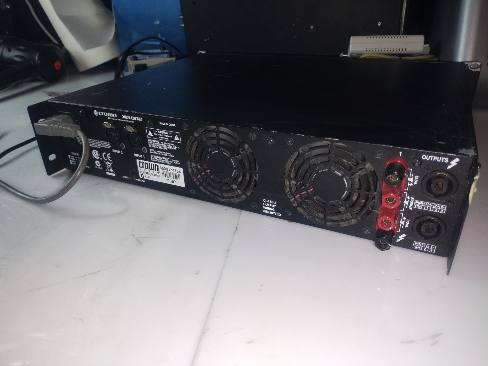 Crown XLS 802 2-Channel Power Amplifier.