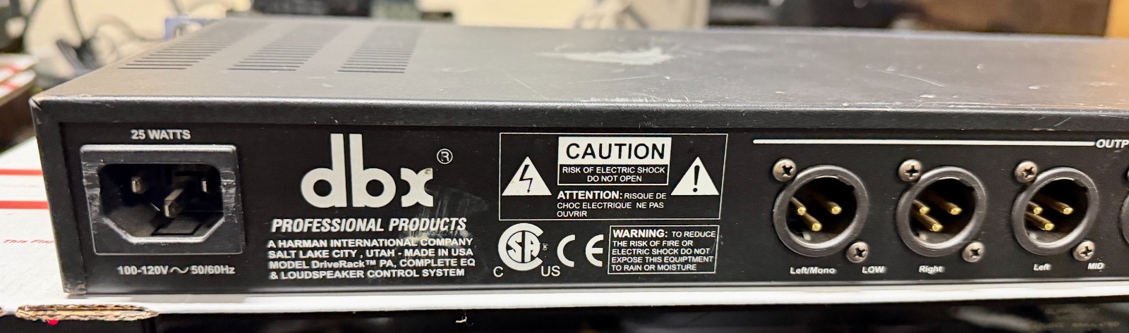 dbx DriveRack PA Complete Equalization and Loudspeaker Control System; Tested