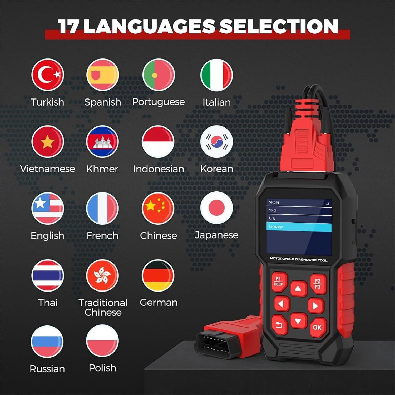FXTUL M4-Ducati Motorcycle Diagnostic Tool Multi-System Code Reader & Scan Tool