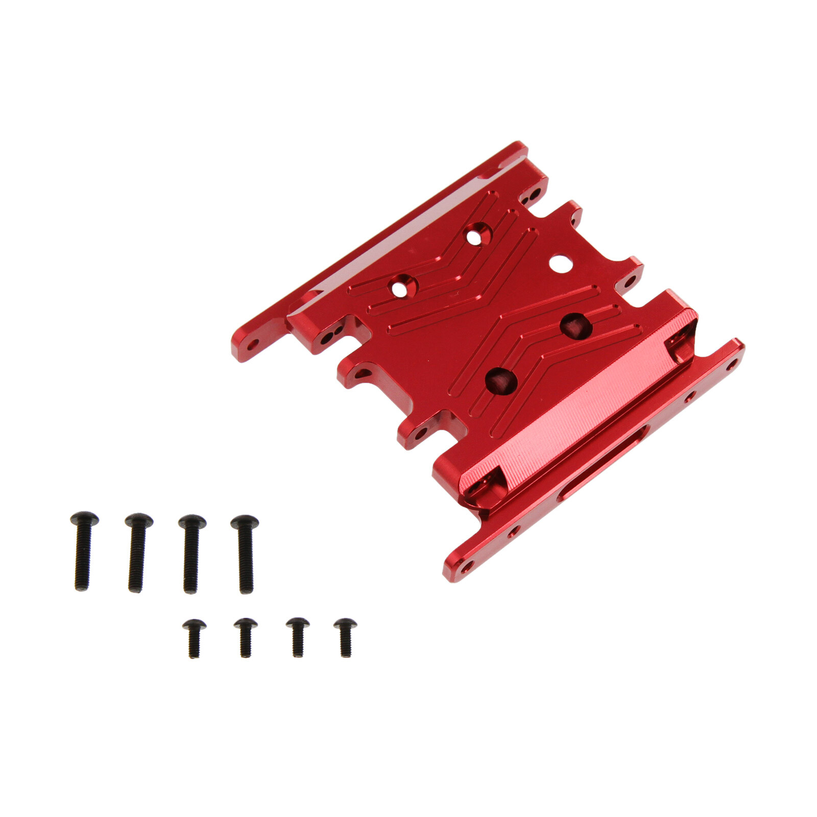 Vaterra Ascender Alloy Center Skidplate, Red by Atomik RC - Replaces VTR231034