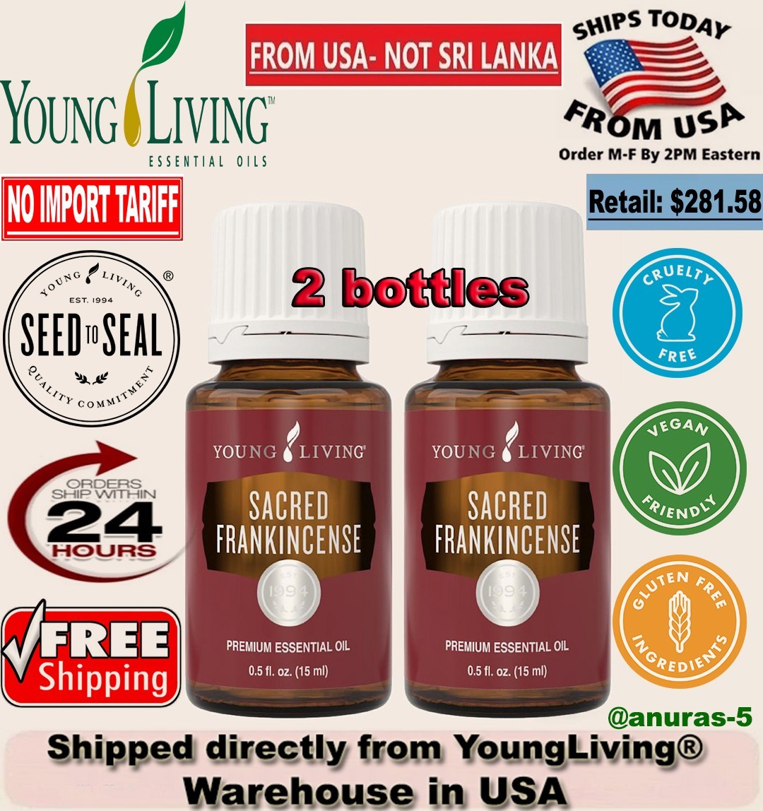Pack of 2 Young Living Sacred Frankincense Essential Oil 15ml - New/Sealed!🔥