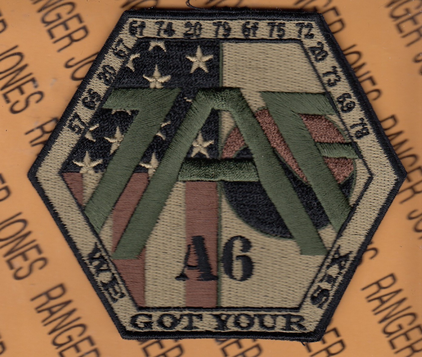 USAF Air Force 7th Air Force A-6 Cyber Ops Warfighting ~4.25" OCP No HOOK patch