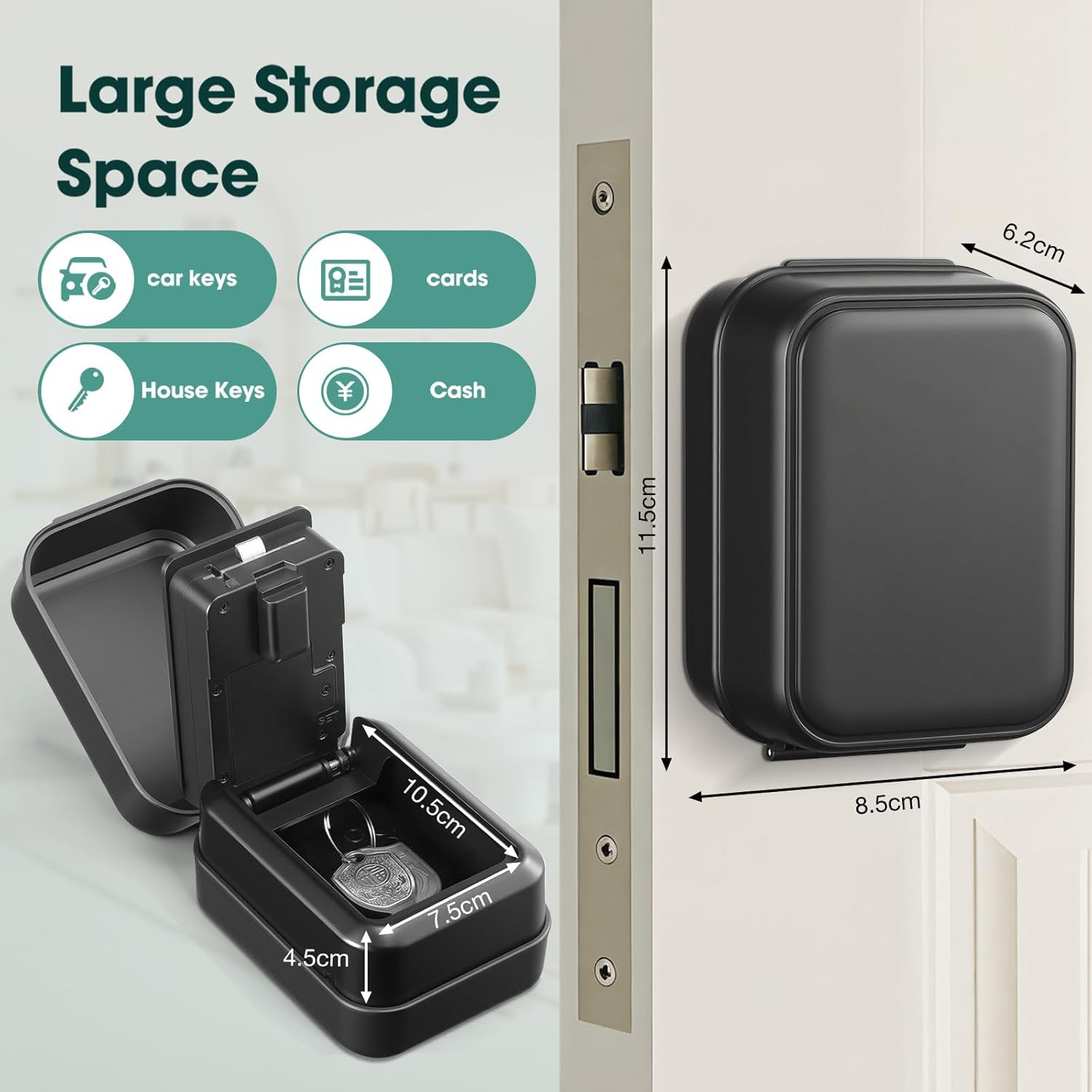 Smart Key Lock Box Electronic Bluetooth Lock Box with APP Control & PIN Code Typ