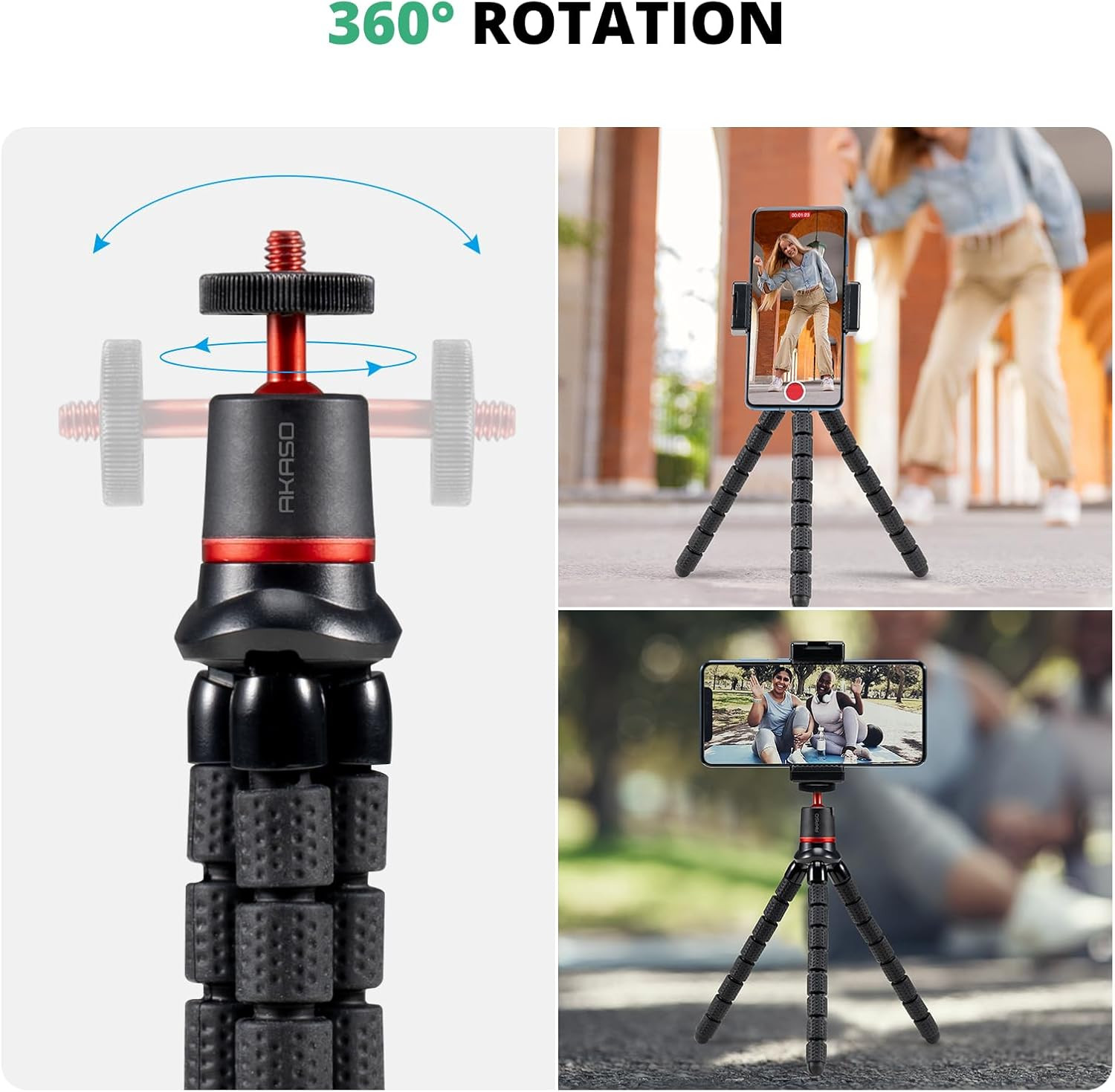 Action Camera Accessories Kit Compatible with Action Camera EK7000/Brave 4/Brav