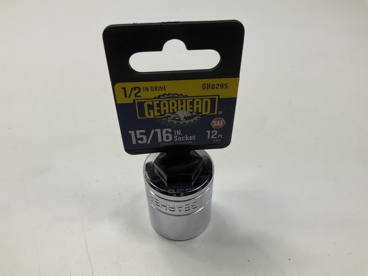 Gearhead GH8295 15/16" Shallow Socket, 12 Point, 1/2" Drive