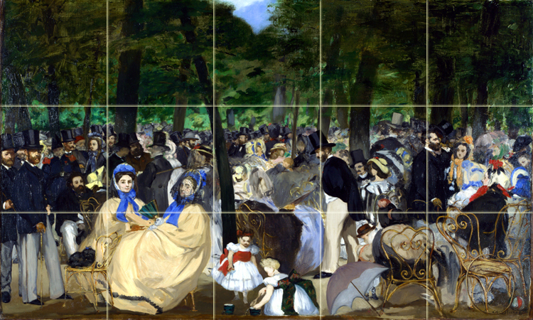 Art ?douard Manet Park France Mural Ceramic Backsplash Bath Tile #2086