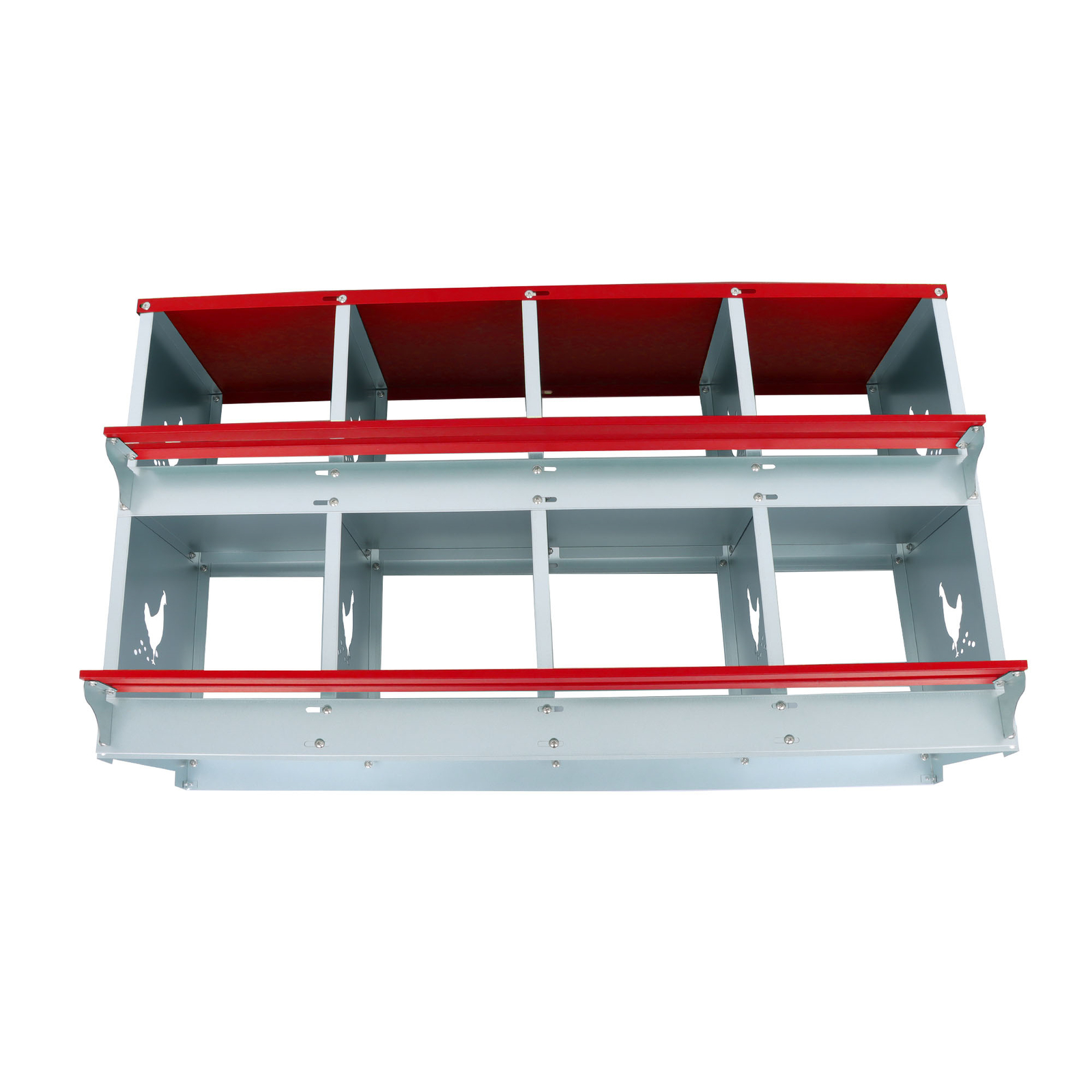 LABLT Chicken Nesting Boxes 8 Compartment Metal Poultry Nest Box For Chicken