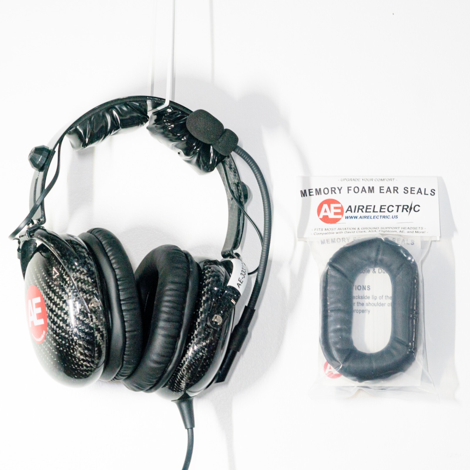 Foam Ear Pad Cushion Replacement for Pilot & Ground Support Headsets AIRELECTRIC
