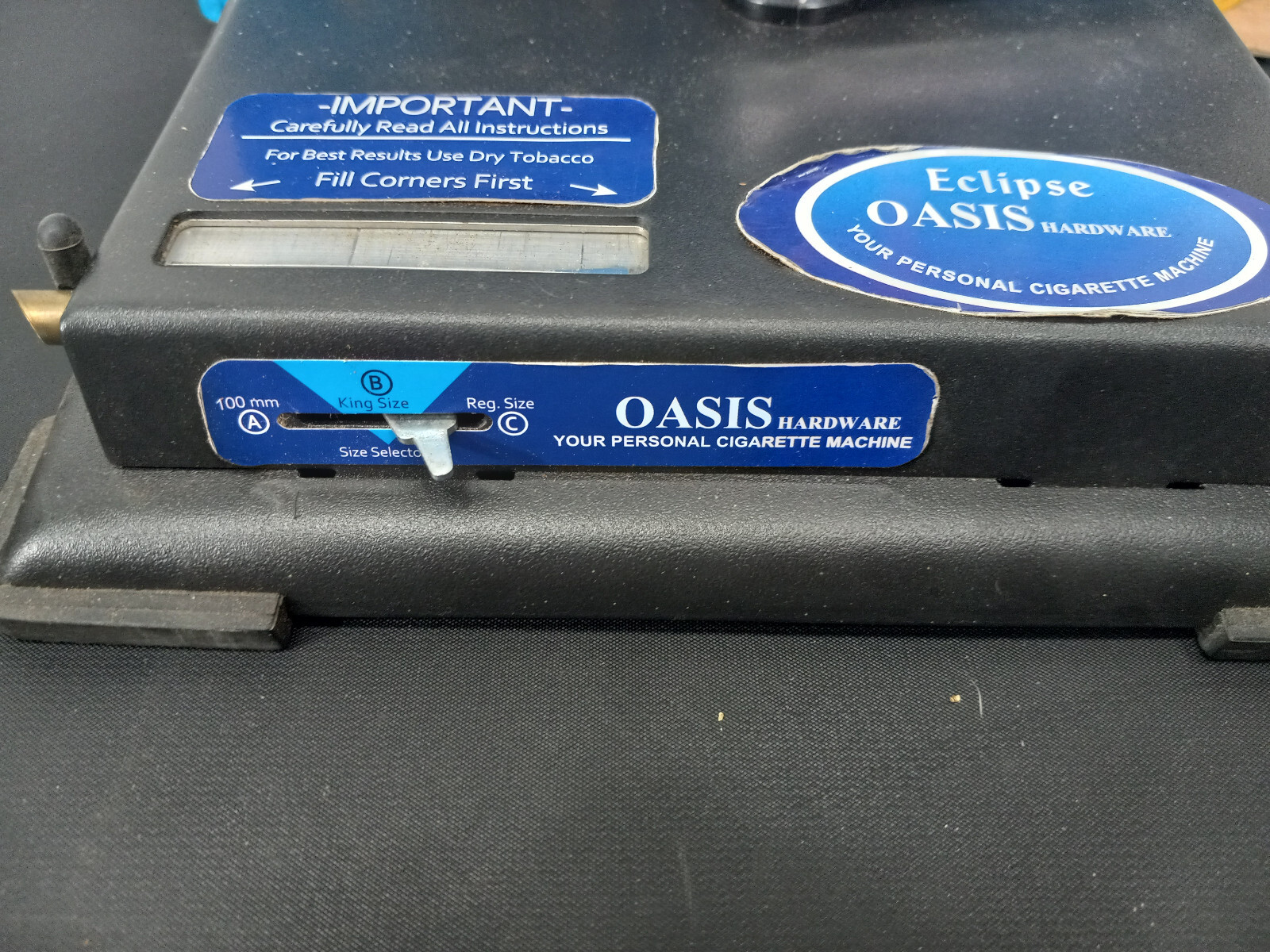 Eclipse Oasis Hardware Cigarette Tobacco Injector Roller Machine New Open Box