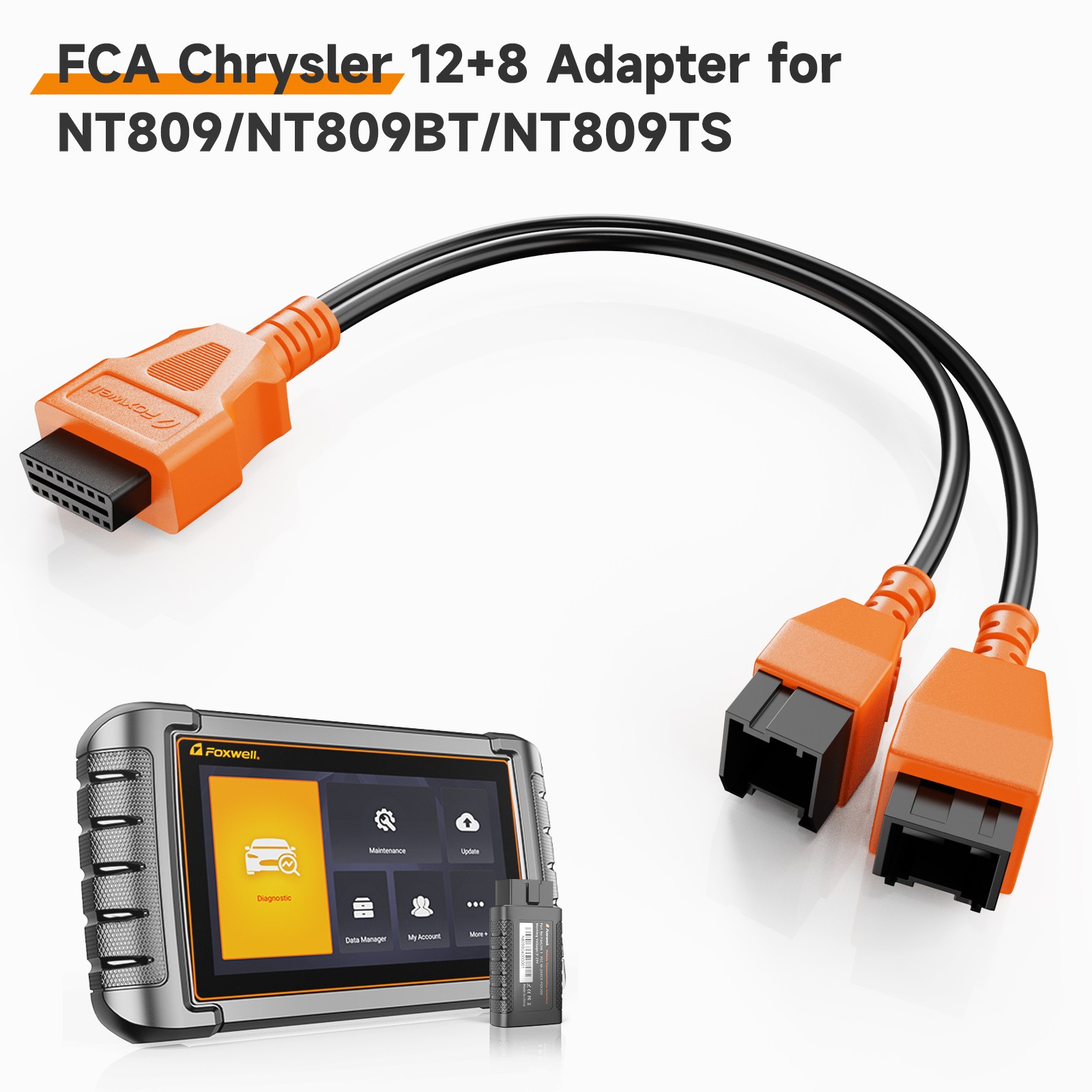 Foxwell Chrysler 12+8 Pin Cable Universal Adapter OBD2 Diagnostic Connector