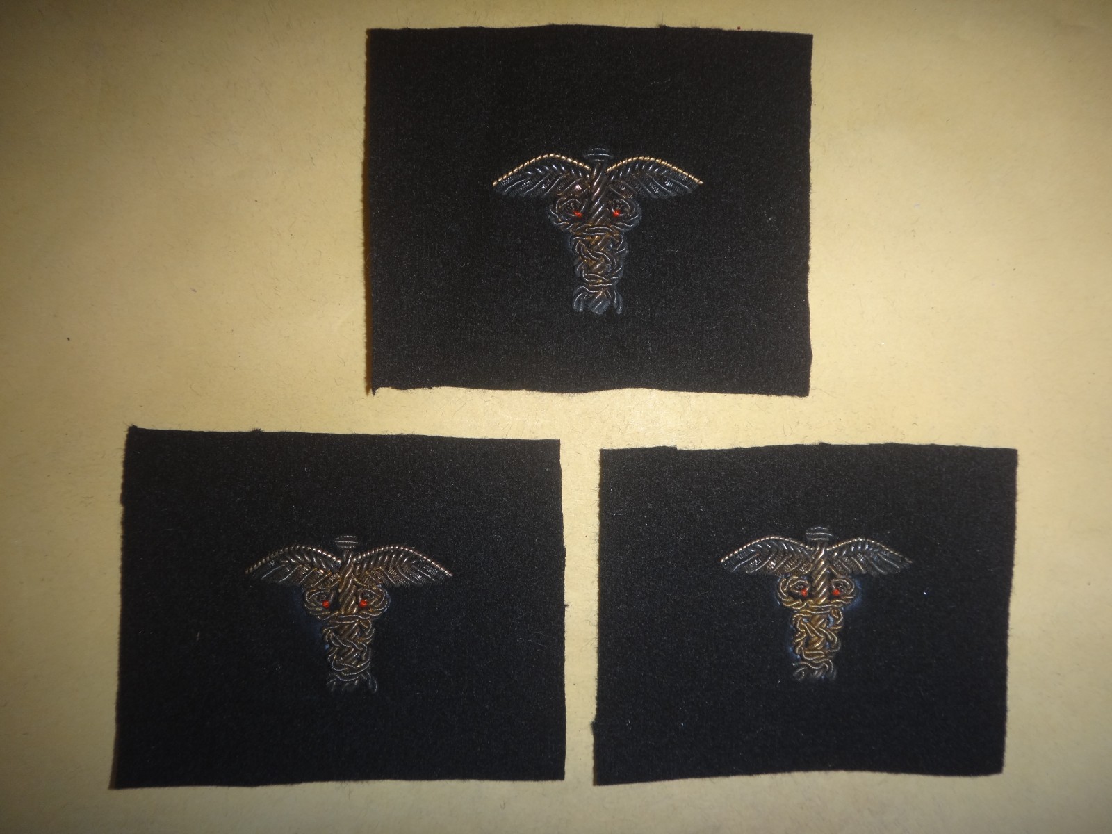 Three (3) US Army MEDICAL CORPS Patches