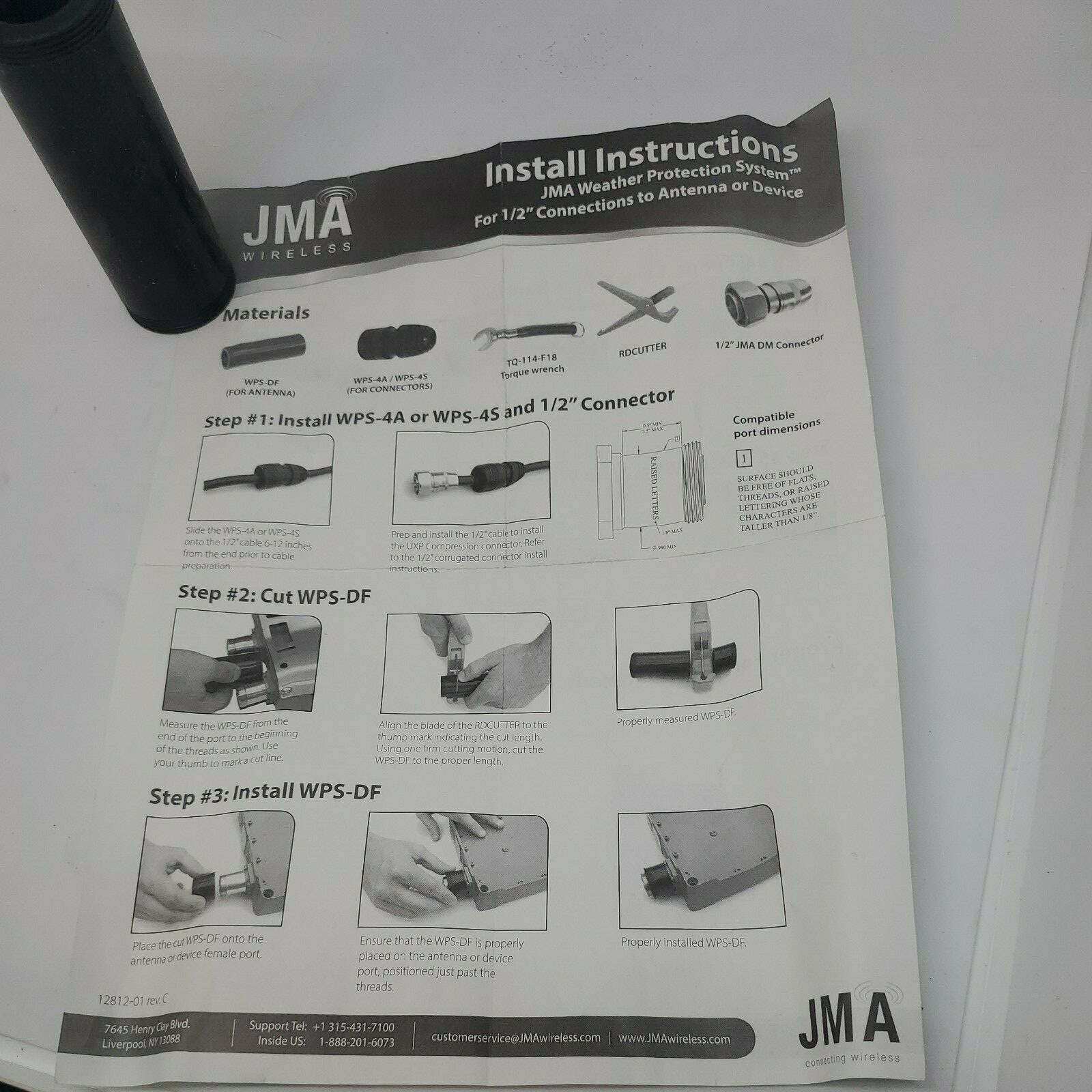 JMA Wireless WPS-DF DIN Female Port Seal, Weather Protection System (LOT OF 25)