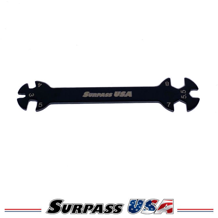 Surpass USA Multi Turnbuckle Box Wrench (3, 4, 5, 5.5, 7 & 8mm)