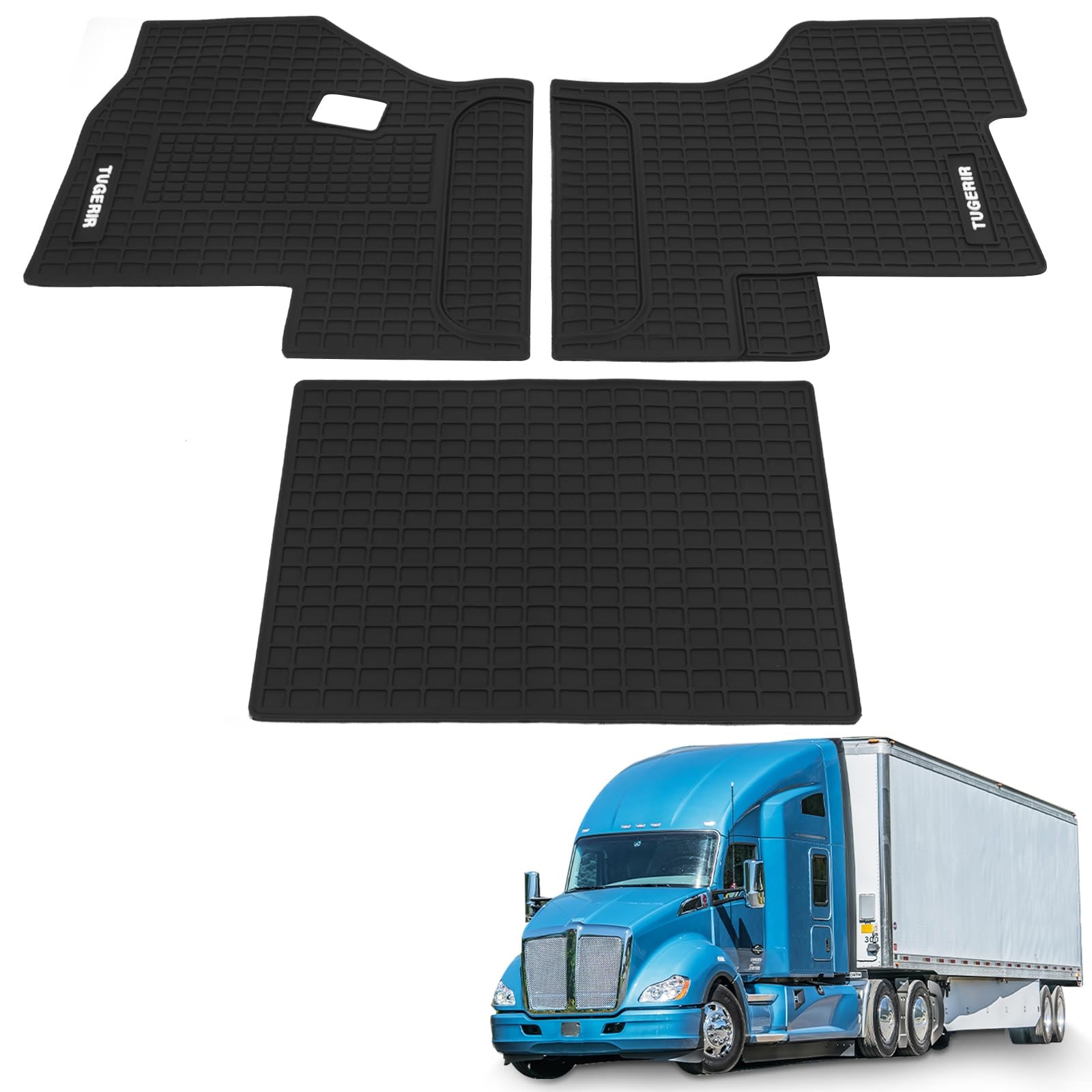 Floor Mats Fit for Kenworth T680 T880 W990S or Peterbilt 579 567 Trucks, Heav...