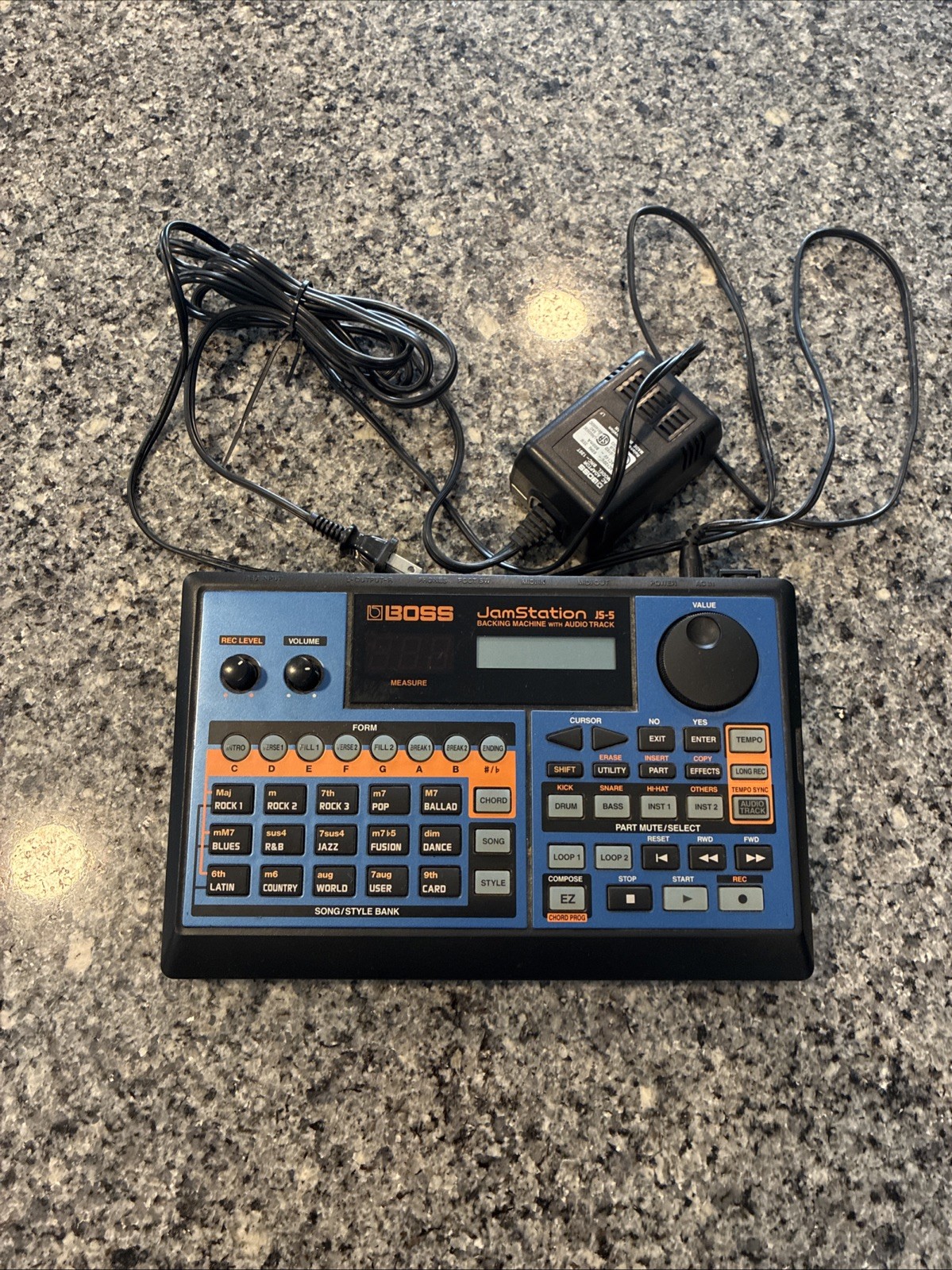 Boss Jamstation JS-5 BACKING MACHINE with Audio Track Used Great Condition Works