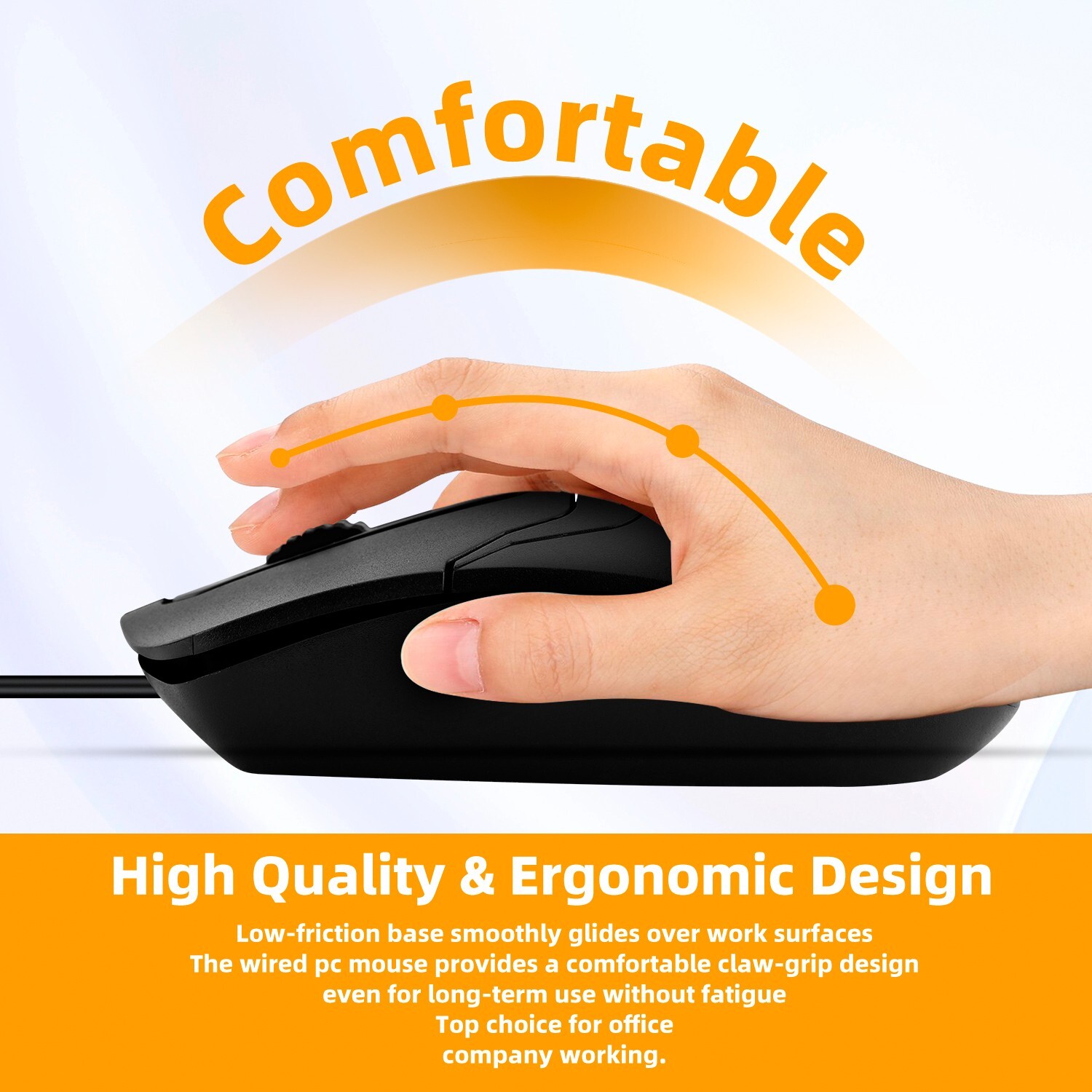 USB Mouse, Wired Optical Computer Mouse with Scroll Wheel,1000 DPI Plug and Play