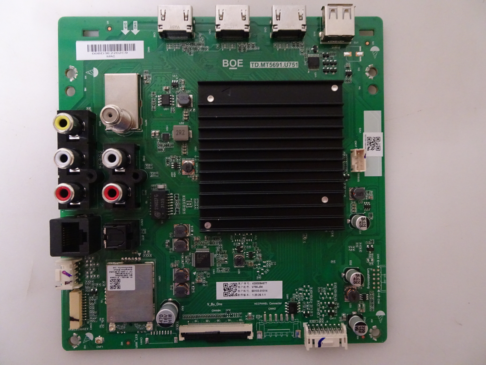 Vizio V755-J04 Main Board 60103-01014 (TD.MT5691.U751)