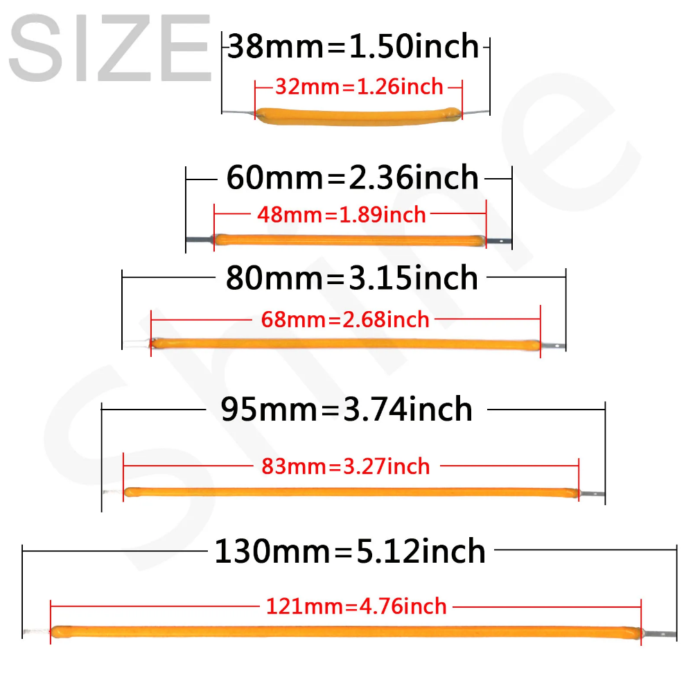10pcs LED COB Flexible Filament 3V 38mm 60mm 80mm 130mm 260mm 300mm Edison Bulb