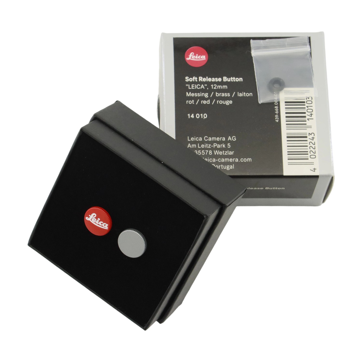 Genuine Leica M Soft Release Button 12mm Red with "Leica" lettering #14010 NEW