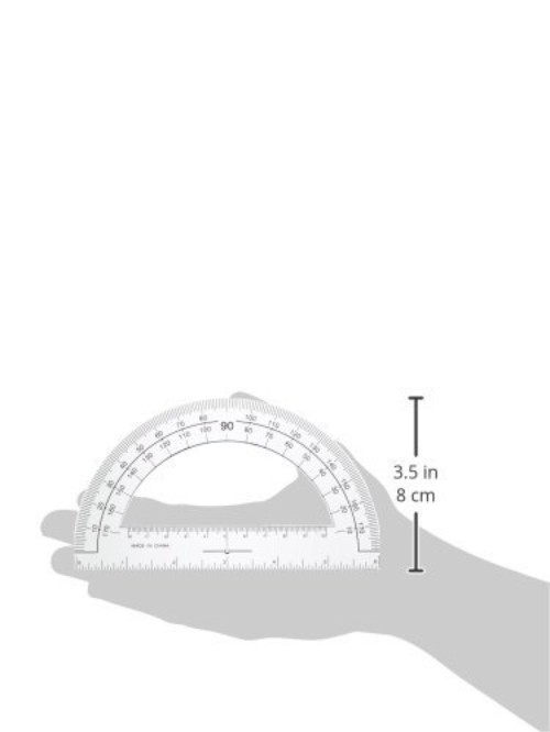 6-Inch Durable Clear Plastic Protractor - Perfect for Students and Professionals