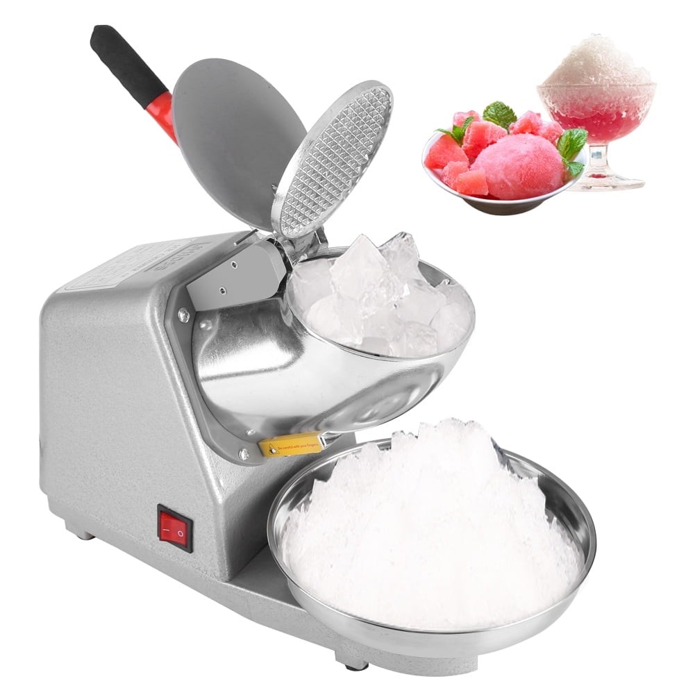 300W Electric Ice Crusher Shaver Snow Cone Maker Shaved Ice Stainless Steel