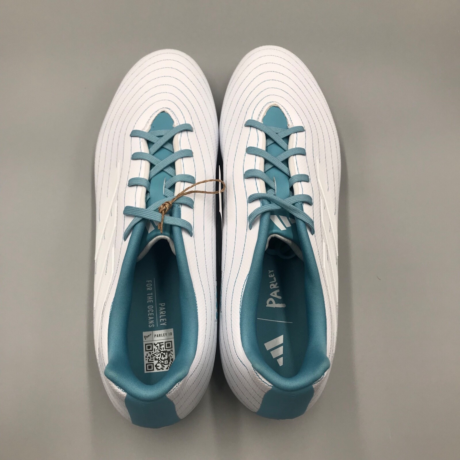 Adidas Men's Size 11.5 Copa Pure.3 Parley FG Soccer Cleats White/Blue ID9329