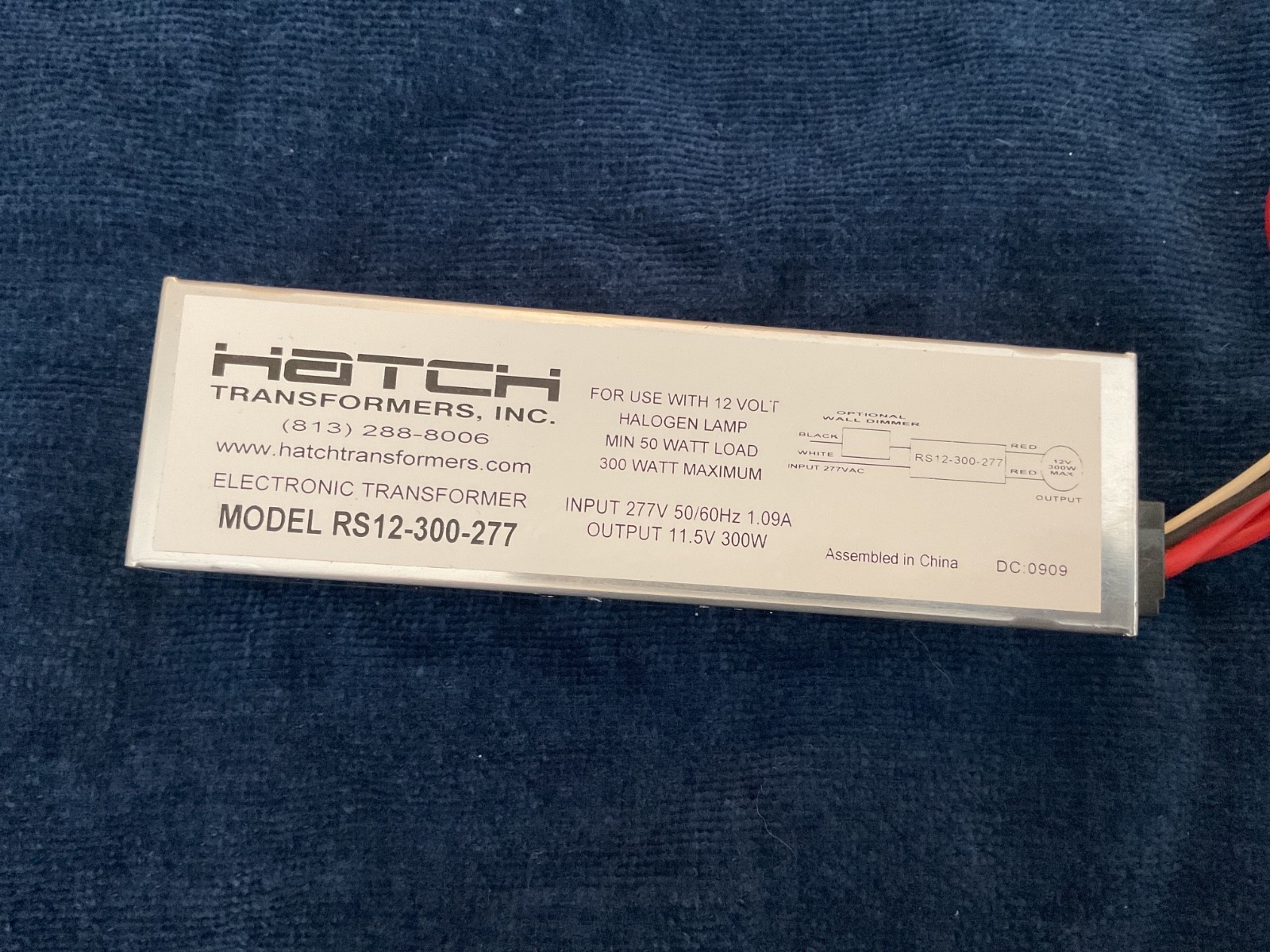 HATCH TRANSFORMER RS12-300-277 FREE SHIPPING