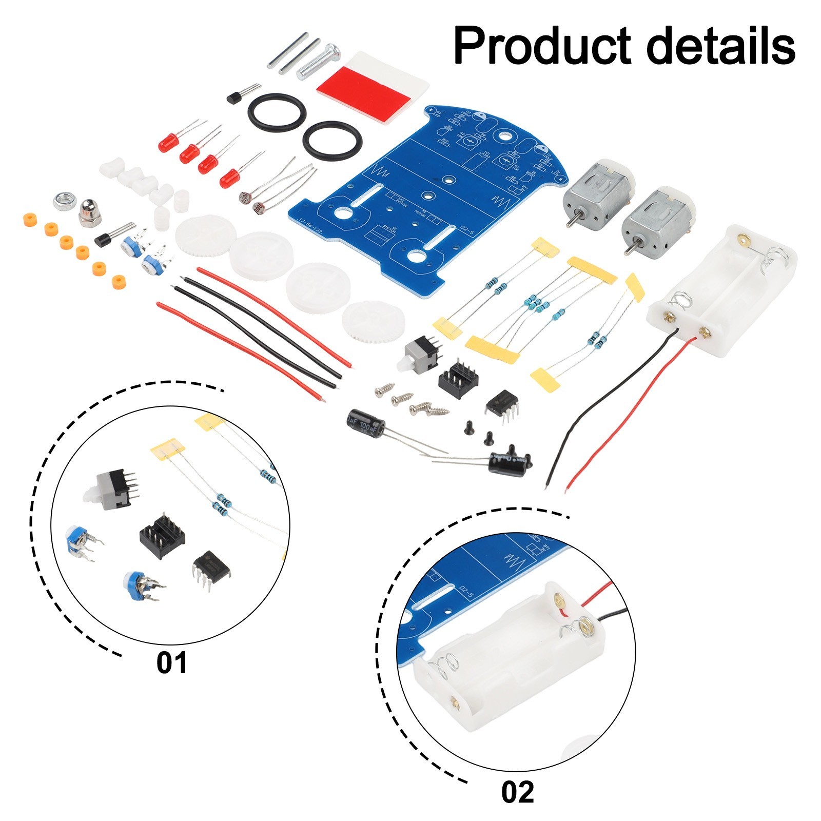 Beginner Friendly Soldering Kit Smart Tracking Car Electronics Project