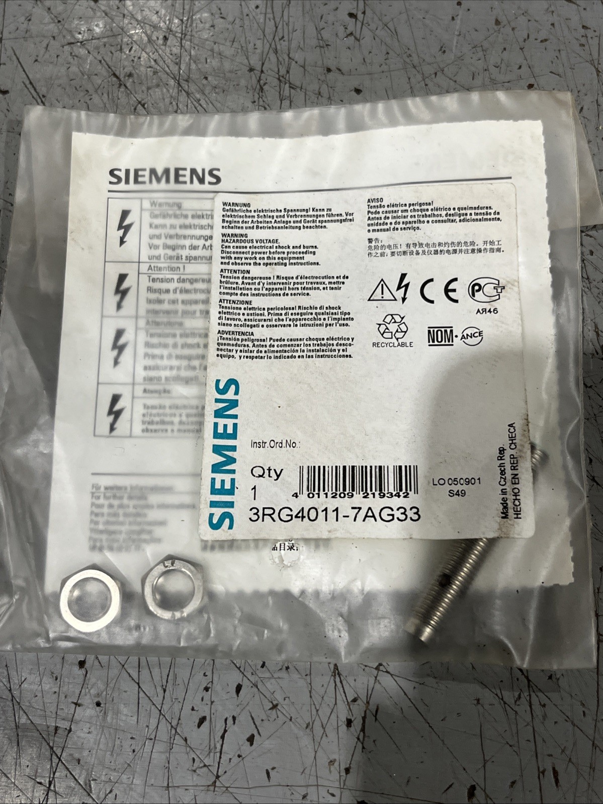 🔥SIEMENS 3RG4011-7AG33 Sensor, New Free Shipping🇺🇸