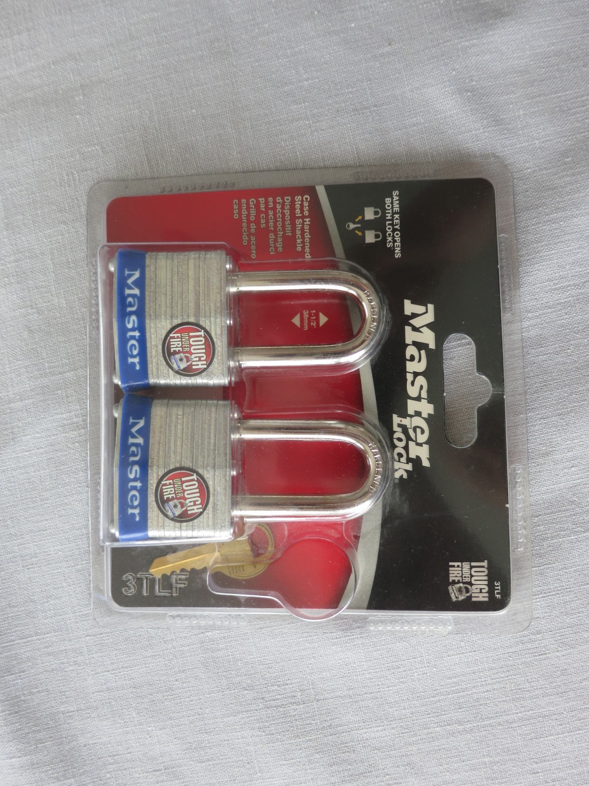 Master 2-Pack Keyed Padlock, 3TLF, New
