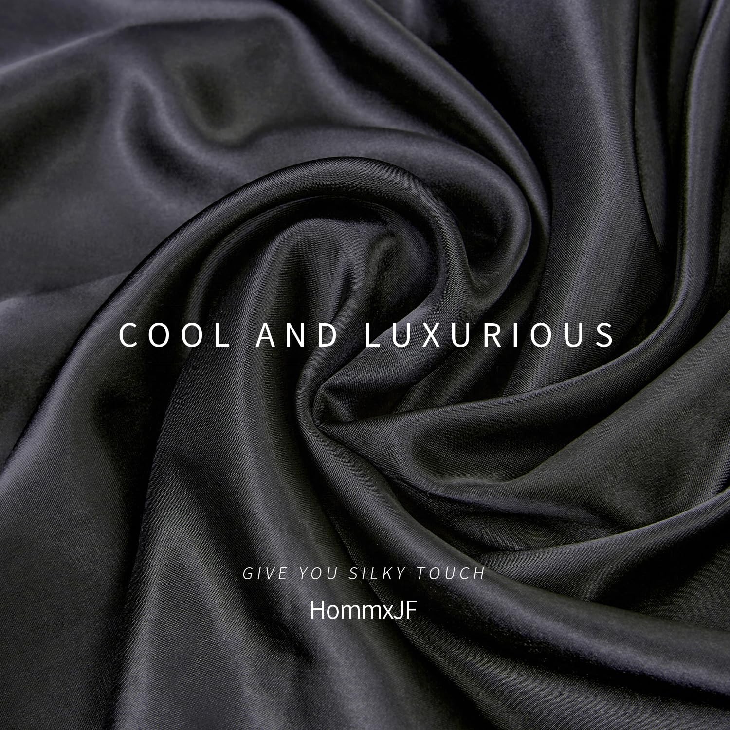 Black Silk Satin King Size Fitted Sheet Only Deep Pocket Fully Elasticized