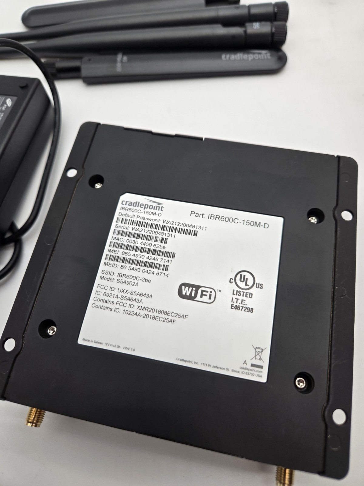 Cradlepoint IBR600C-150M-D LTE Router – Dual SIM – Model S5A902A