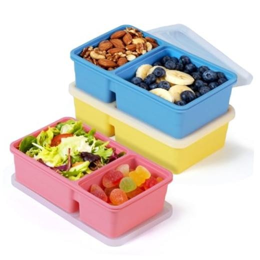 Silicone Freezer Trays with Lids(3Pack), 12 oz Double Compartment Cavity Soup