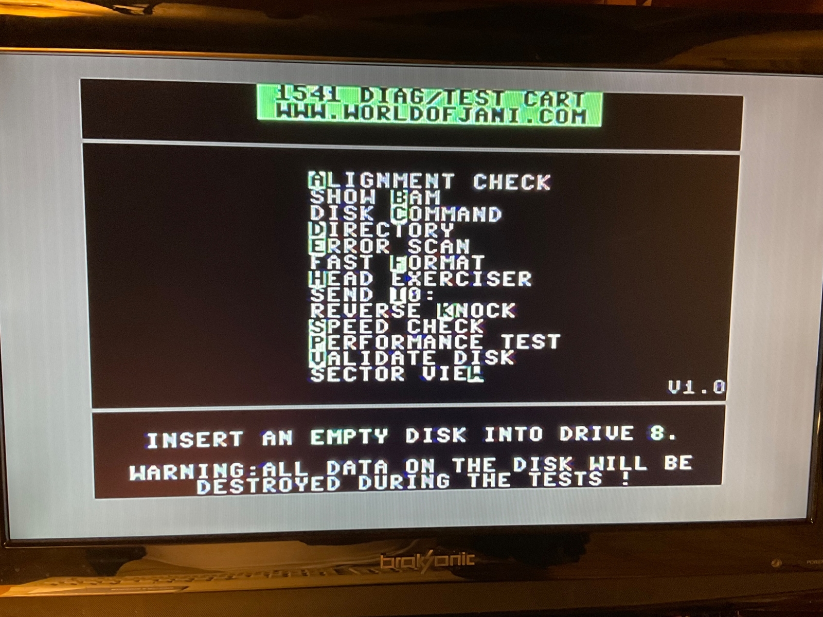 Commodore 1541 Diagnostic Cartridge for Commodore 64 64c c128 c128D CBM