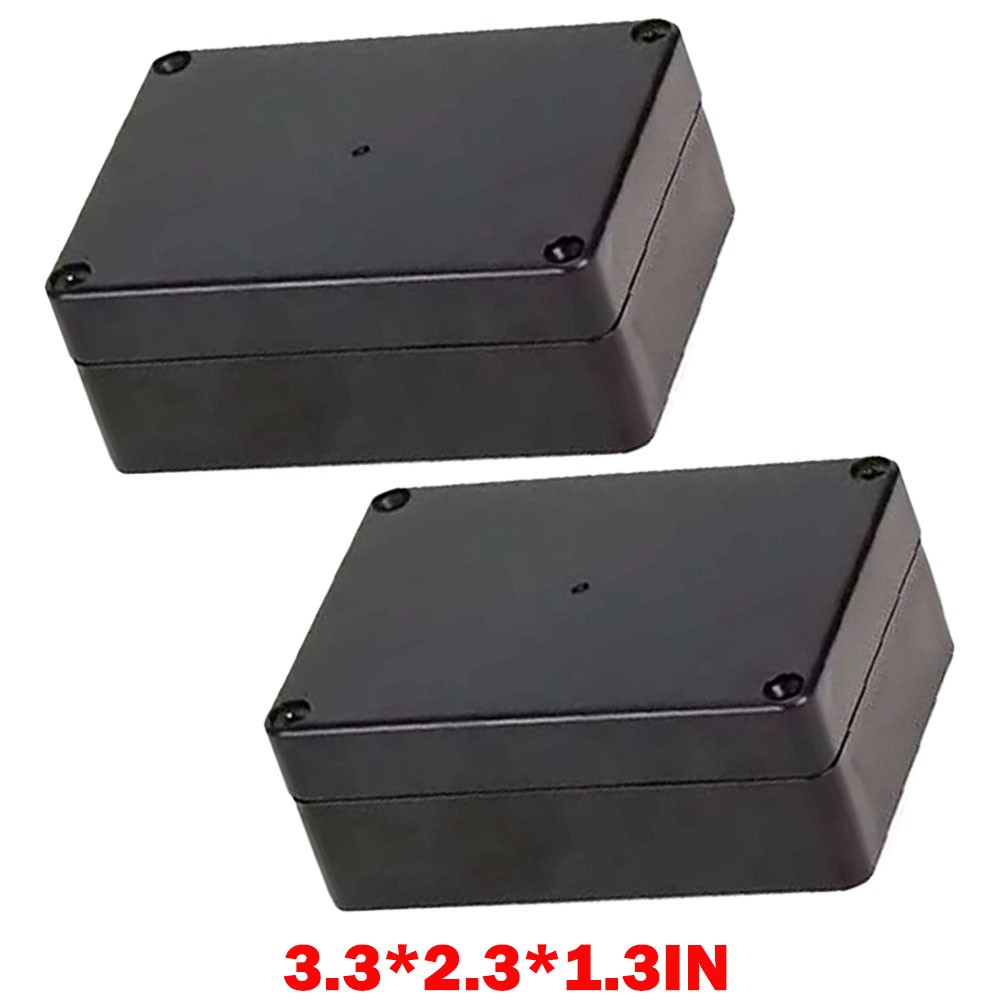 2PC Waterproof Black Plastic Project Enclosure DIY Electrical Junction Boxes US