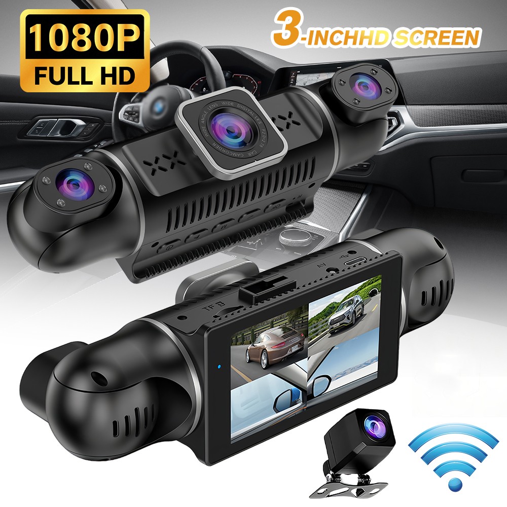 Mejor Camara De Seguridad WiFi FHD 1080P Para Carros De 360° Cámara De 4 Canales